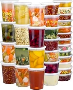60 Sets (120-Piece) Deli Containers with Lids