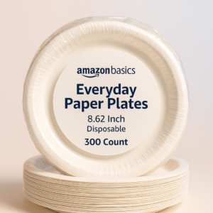 Amazon Basics Everyday Paper Plates – 300 Count