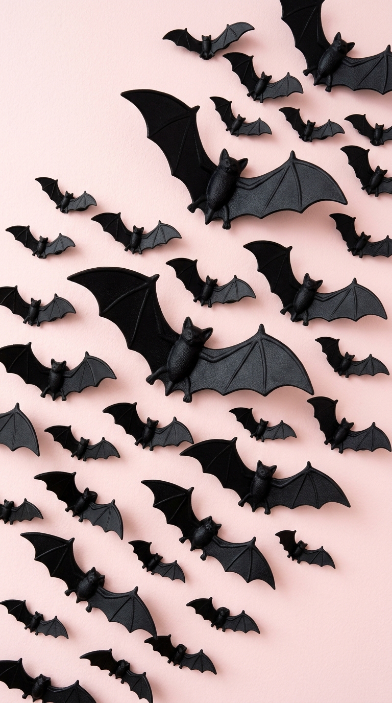 3D Bat Wall Decor Stickers: Halloween Room Decals