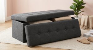 SONGMICS Folding Storage Ottoman Bench Review
