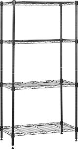 Amazon Basics 4-Shelf Steel Wire Storage Shelves for Garage