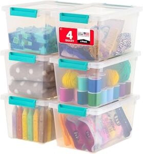 IRIS USA Storage Bins with Lids, Made in USA