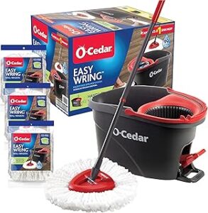 O-Cedar EasyWring Microfiber Spin Mop & Bucket Floor Cleaning System