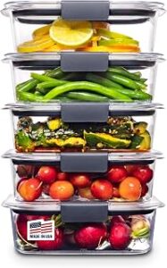 Rubbermaid Brilliance Tritan Plastic Food Storage Containers BPA Free