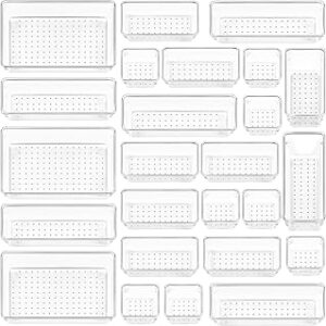 Vtopmart 25 PCS Clear Plastic Drawer Organizers