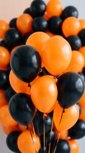 Halloween Balloons 100-Piece Black and Orange Set