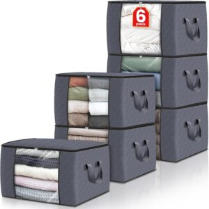 Fab totes 6 Pack Storage Bags for Clothes and Blankets