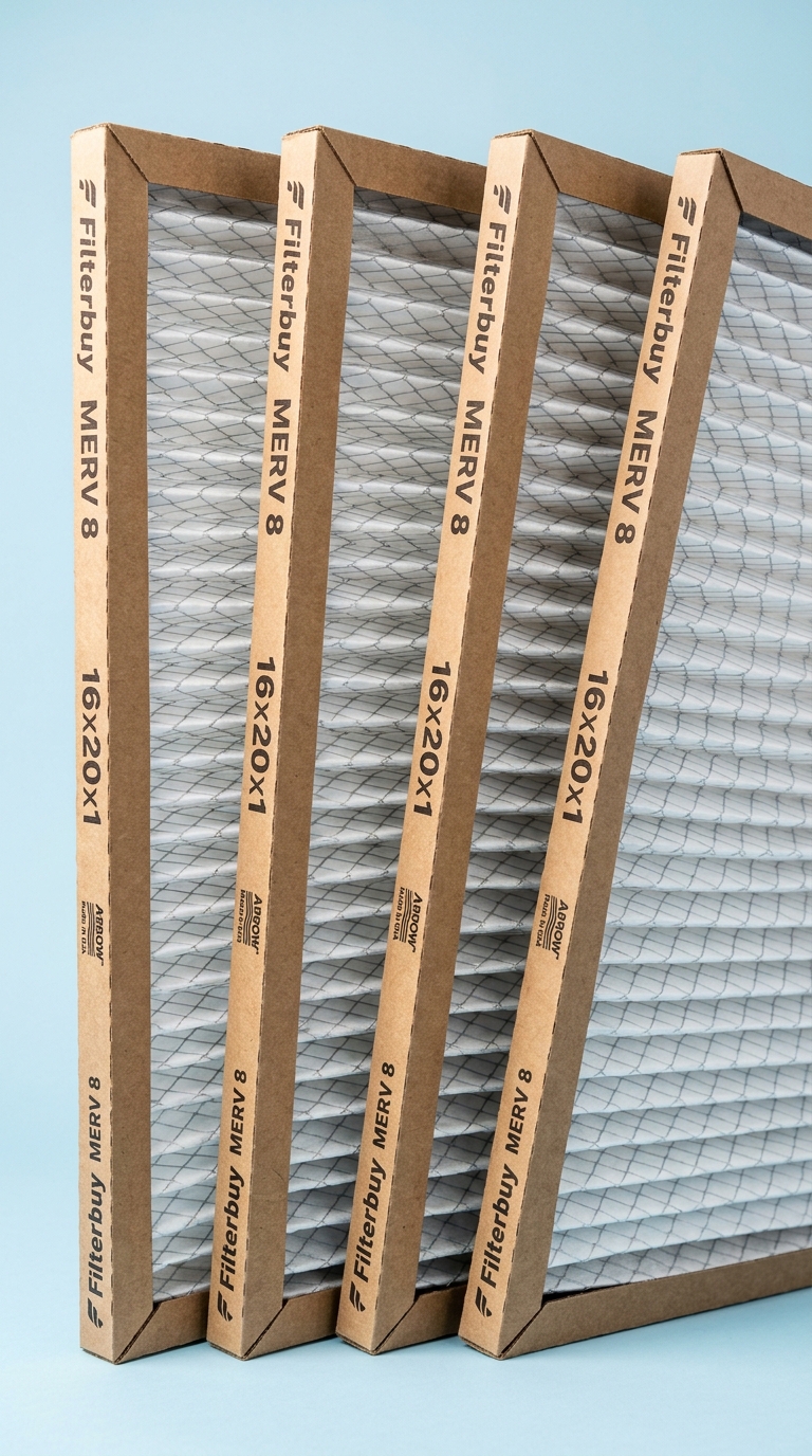 Filterbuy 16x20x1 MERV 8 Air Filter 4-Pack