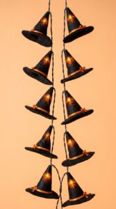 Lighted Hanging Witch Hats: Halloween Decor Review